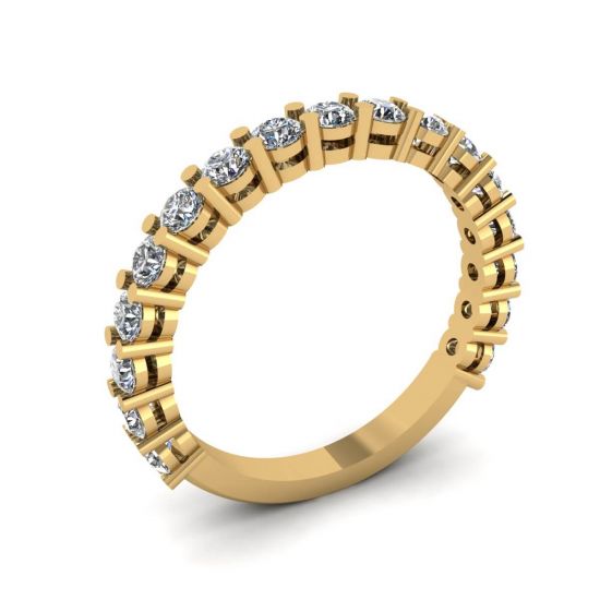 Ring mit 17 Diamanten aus 18 Karat Gelbgold,  Bild vergrößern 4