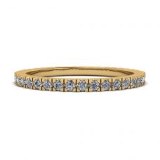 Klassischer, zierlicher Diamant-Eternity-Ring aus 18 Karat Gelbgold