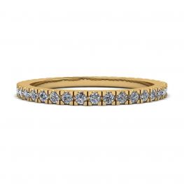 Klassischer, zierlicher Diamant-Eternity-Ring aus 18 Karat Gelbgold