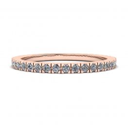 Klassischer, zierlicher Diamant-Eternity-Ring aus 18 Karat Roségold