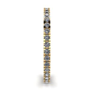 Klassischer, zierlicher Diamant-Eternity-Ring aus 18 Karat Gelbgold - Foto 2