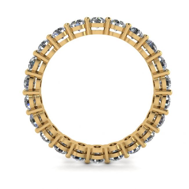 Klassischer 3 mm Diamant-Eternity-Ring aus Gelbgold - Foto 1