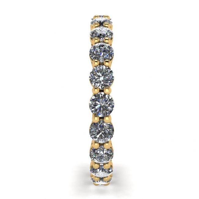 Klassischer 3 mm Diamant-Eternity-Ring aus Gelbgold - Foto 2