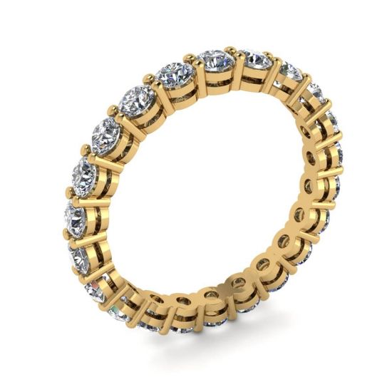 Klassischer 3 mm Diamant-Eternity-Ring aus Gelbgold,  Bild vergrößern 4