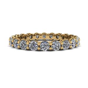 Klassischer 3 mm Diamant-Eternity-Ring aus Gelbgold