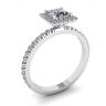 Verlobungsring mit schwebendem Halo-Diamant im Prinzessschliff, Bild 4