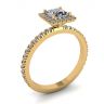 Verlobungsring mit schwebendem Halo-Diamant im Prinzessschliff aus Gelbgold, Bild 4
