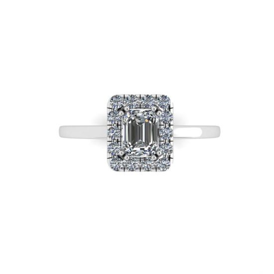 Ovaler Diamant-Halo-Halo-Verlobungsring, Bild 1
