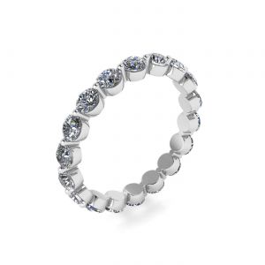 3 mm Diamant-Eternity-Ring mit geteilter Krappe - Foto 3