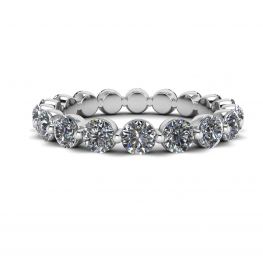 3 mm Diamant-Eternity-Ring mit geteilter Krappe