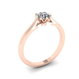 Lotus-Diamant-Verlobungsring aus Roségold - Foto 3