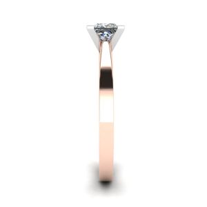 Quadratischer Diamantring aus Weiß- und Roségold - Foto 2