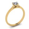 Einfacher flacher Ring mit Herzdiamant aus Gelbgold, Bild 4