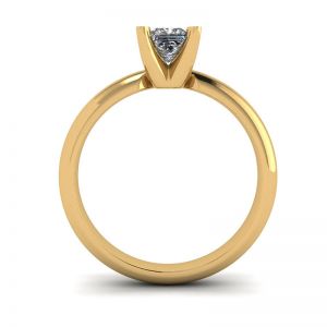 Gelbgoldring mit Diamant im Prinzessschliff - Foto 1