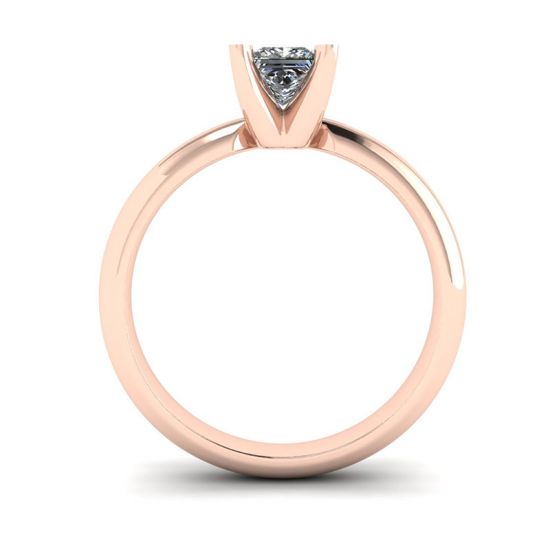 Ring aus Roségold mit Diamant im Prinzessschliff,  Bild vergrößern 2