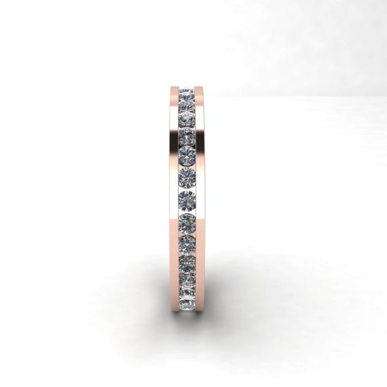 Eternity-Diamantring in Kanalfassung aus Roségold, More Image 0