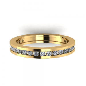 Eternity-Diamantring in Kanalfassung aus Gelbgold