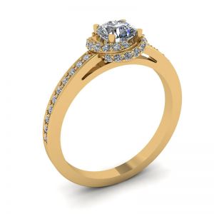 Goldener Ring mit Diamanten - Foto 3