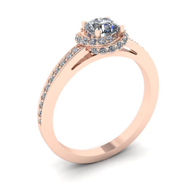 Roségoldring mit Diamanten - Foto 3