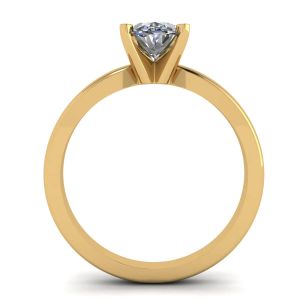 Ovaler Diamantring aus 18 Karat Gelbgold - Foto 1