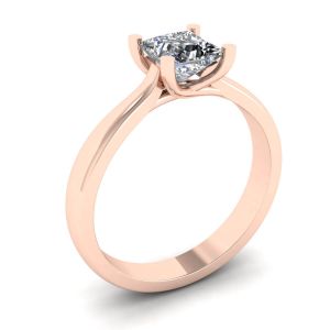 Ring aus 18-karätigem Roségold mit Diamant im Prinzessschliff - Foto 3