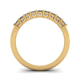 Ring mit 9 quadratischen Prinzessinnendiamanten aus Gelbgold - Foto 1