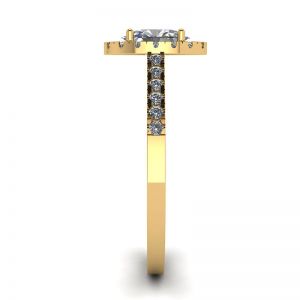 Ovaler Diamantring aus Gelbgold - Foto 2