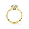 Halo-Ring mit rundem Diamant aus 18 Karat Gelbgold, Bild 4
