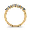 Klassischer Ring mit sieben runden Diamanten aus Gelbgold, Bild 2