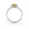 1,13 ct ovaler gelber Diamantring mit Diamant-Halo, Bild 2