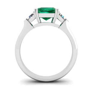 Ring mit 3,31 Karat Smaragd und seitlichen Billionendiamanten - Foto 1