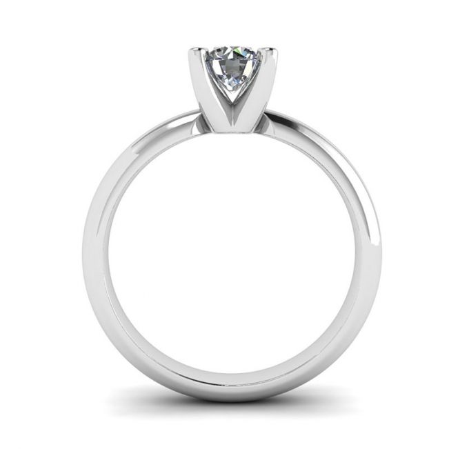 Solitär-Diamantring in V-Form - Foto 1
