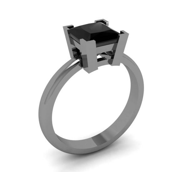 Schwarzer Diamant-Ring mit schwarzem Rhodium,  Bild vergrößern 4
