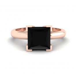 Schwarzer Diamantring aus Roségold