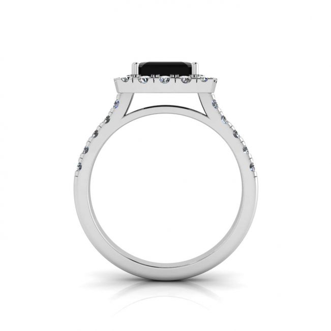 Prinzessin-Ring mit schwarzem Diamant - Foto 1