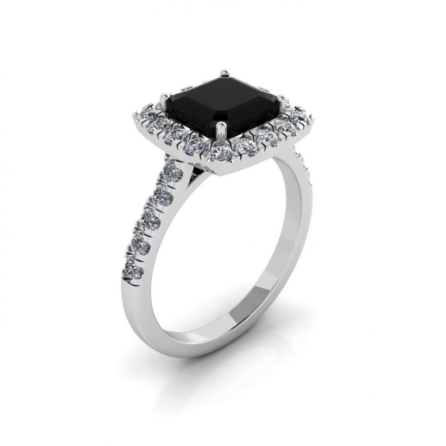 Prinzessin-Ring mit schwarzem Diamant - Foto 3