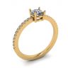 Seitlicher Pavé-Ring mit weißem Diamant, 18 Karat Gelbgold, Bild 4