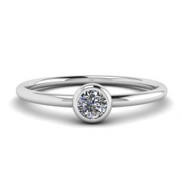 Runder kleiner Diamantring La Promesse Runder kleiner Diamantring La Promesse
