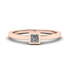 Kleiner Ring mit Prinzessinnendiamant La Promesse aus Roségold