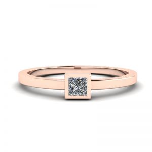 Kleiner Ring mit Prinzessinnendiamant La Promesse aus Roségold