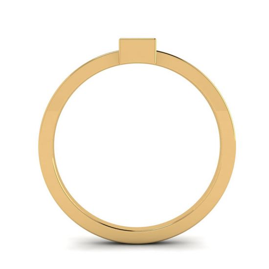 Kleiner Ring mit Prinzessinnendiamant La Promesse aus Gelbgold, More Image 0
