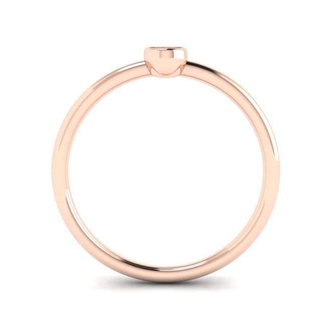 Ovaler kleiner Diamantring La Promesse aus Roségold - Foto 1