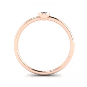Kleiner Ring mit Birnendiamant La Promesse aus Roségold - Foto 1