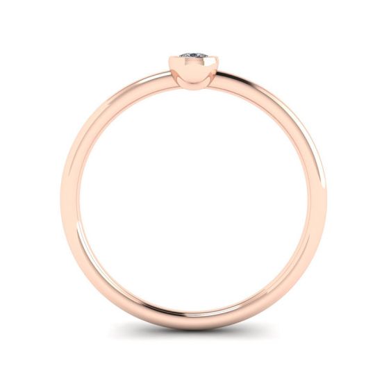Kleiner Ring mit Birnendiamant La Promesse aus Roségold, More Image 0