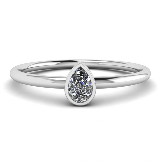 Kleiner Ring mit Birnendiamant La Promesse
