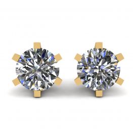 Klassische Diamant-Ohrstecker aus 18 Karat Gelbgold