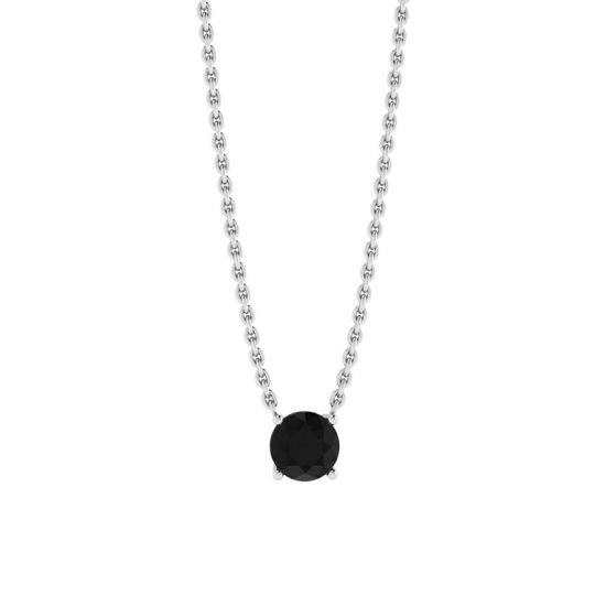 Klassische Solitär-Diamant-Halskette an dünner Kette, Bild vergrößern 1
