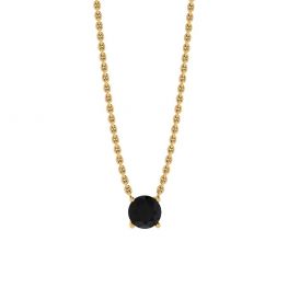 Klassische Solitär-Diamant-Halskette an dünner Kette aus Gelbgold