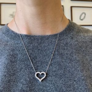 Diamant-Herz-Halskette aus 18 Karat Roségold - Foto 2