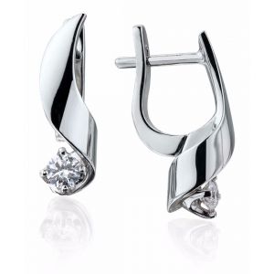 Kleine Ohrringe mit 3 mm Diamant – Ruban-Kollektion - Foto 1